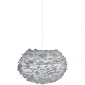 Umage Medium Eos Lampshade Natural Goose Feather Light Grey