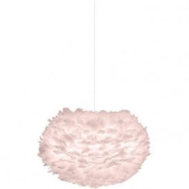 Umage Medium Eos Lampshade Natural Goose Feather Light Rose