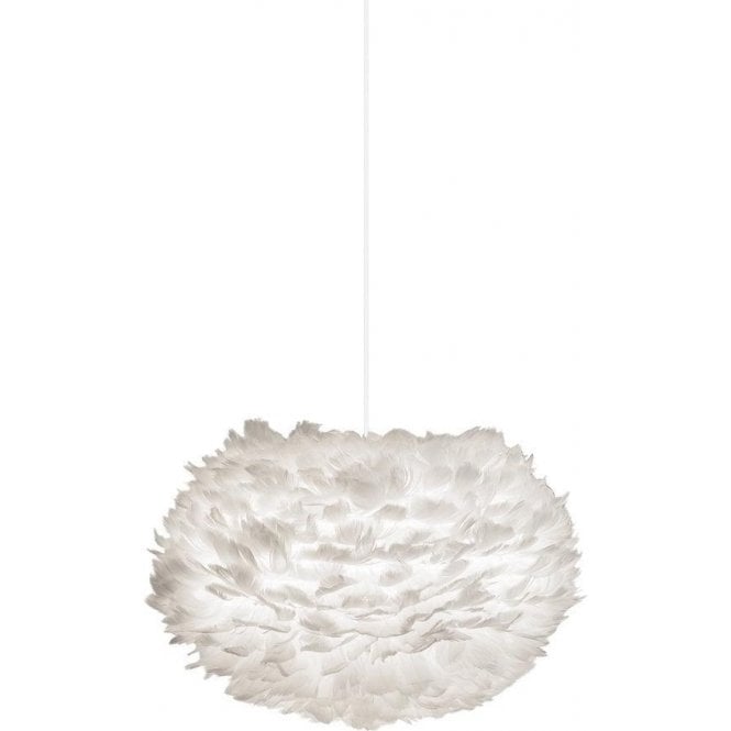 Umage Medium Eos Lampshade Natural Goose Feather White