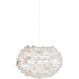 Umage Medium Eos Lampshade Natural Goose Feather White